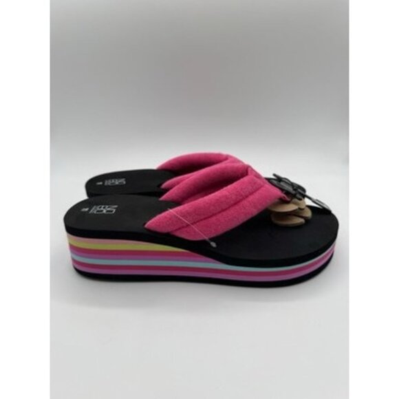 No Boundaries Rainbow Pink Platform Flat Slip Women's Sz 11 available NEW - Picture 1 of 5